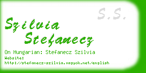 szilvia stefanecz business card